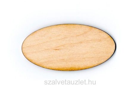 Fa ovális tábla 5*10 cm f1831