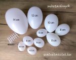 Fehér műanyag tojás 4,5 cm p0025