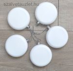 Műanyag fehér medalion 8 cm p0032