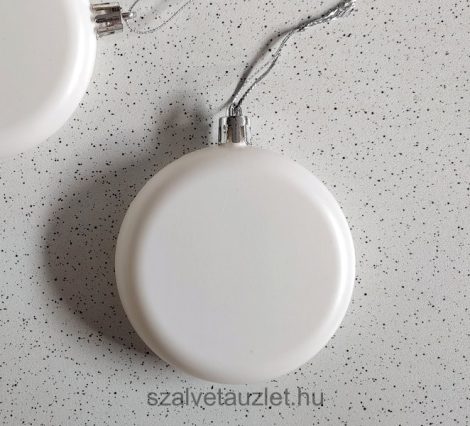 Műanyag fehér medalion 8 cm p0032