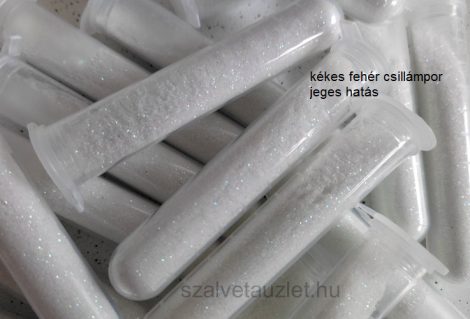 Csillámpor Fehér kékes-zölden csillogó p1640 Csillámpor Fehér kékes-zölden csillogó p1640